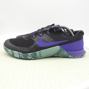 Nike Metcon 2 Mens Training Shoes Black Purple Green 819899-006 Size 10